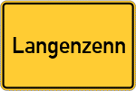 Place name sign Langenzenn
