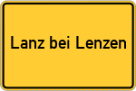 Place name sign Lanz bei Lenzen