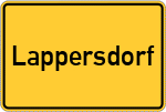 Place name sign Lappersdorf, Oberpfalz