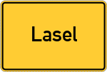 Place name sign Lasel