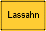 Place name sign Lassahn