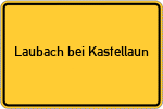 Place name sign Laubach bei Kastellaun