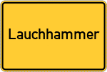 Place name sign Lauchhammer