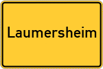 Place name sign Laumersheim