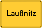 Place name sign Laußnitz
