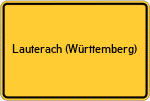 Place name sign Lauterach (Württemberg)
