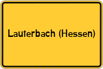 Place name sign Lauterbach (Hessen)