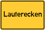 Place name sign Lauterecken