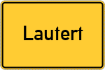 Place name sign Lautert