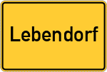 Place name sign Lebendorf