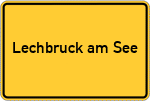 Place name sign Lechbruck am See