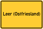Place name sign Leer (Ostfriesland)