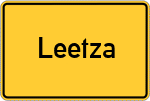Place name sign Leetza