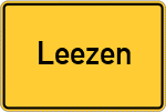 Place name sign Leezen, Holstein