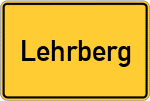 Place name sign Lehrberg