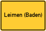 Place name sign Leimen (Baden)