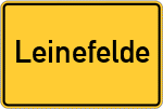 Place name sign Leinefelde