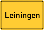 Place name sign Leiningen, Hunsrück
