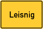 Place name sign Leisnig
