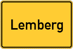 Place name sign Lemberg, Pfalz