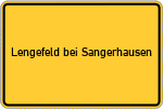 Place name sign Lengefeld bei Sangerhausen