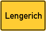 Place name sign Lengerich, Westfalen
