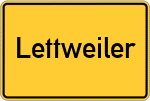 Place name sign Lettweiler