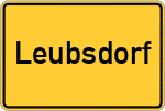 Place name sign Leubsdorf, Rhein