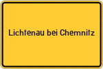 Place name sign Lichtenau bei Chemnitz, Sachsen