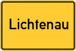 Place name sign Lichtenau, Mittelfranken
