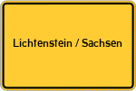 Place name sign Lichtenstein / Sachsen