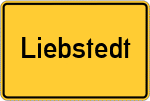 Place name sign Liebstedt