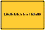 Place name sign Liederbach am Taunus