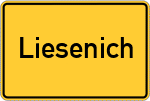 Place name sign Liesenich
