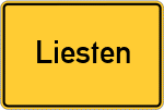 Place name sign Liesten