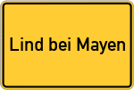 Place name sign Lind bei Mayen