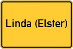 Place name sign Linda (Elster)