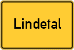 Place name sign Lindetal