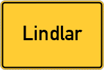 Place name sign Lindlar