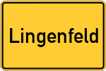 Place name sign Lingenfeld