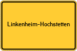 Place name sign Linkenheim-Hochstetten