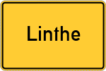 Place name sign Linthe