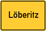 Place name sign Löberitz