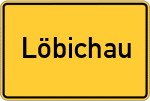 Place name sign Löbichau