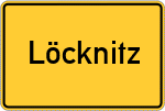 Place name sign Löcknitz, Vorpommern