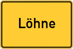 Place name sign Löhne