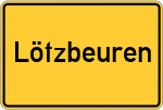 Place name sign Lötzbeuren