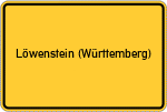 Place name sign Löwenstein (Württemberg)