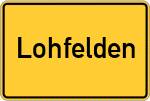 Place name sign Lohfelden