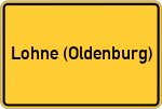 Place name sign Lohne (Oldenburg)